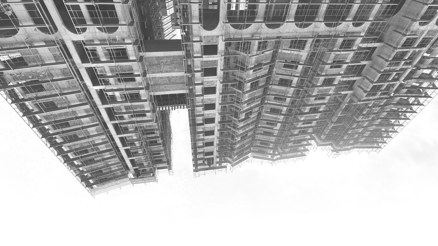 River Residence — building structure, upward view